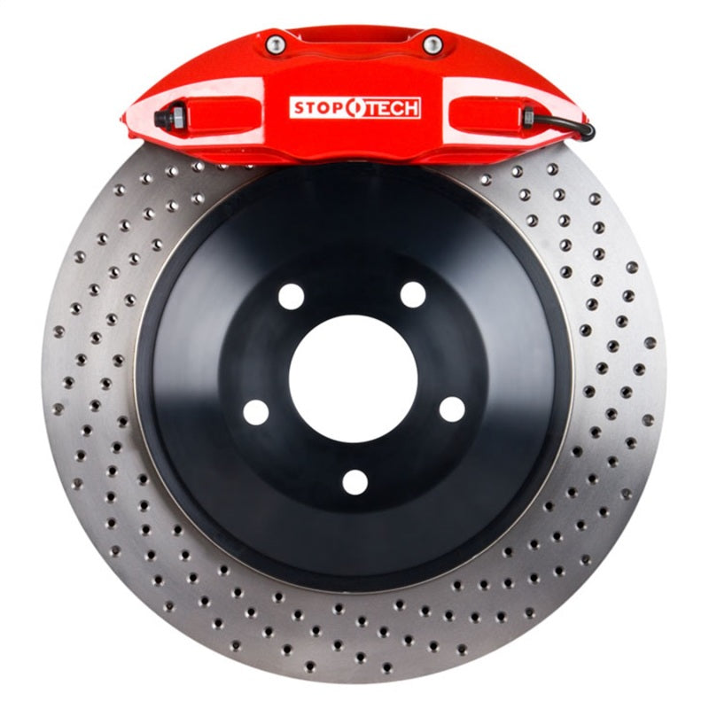 StopTech 82.886.5100.72 VW Golf/GTi/Jetta Front BBK 1Pc Touring 312/ST41 Red Caliper 328x28 Drilled Rotor