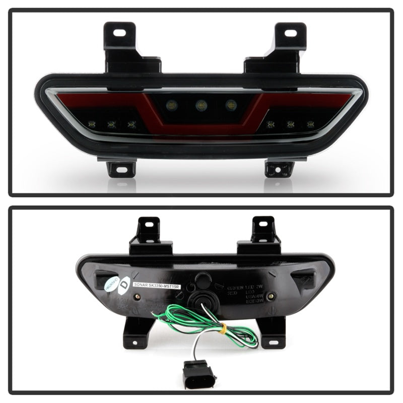 Spyder 5082794 fits Ford 15-16 Mustang LED Reverse Lights - Black Smoke w/ Red