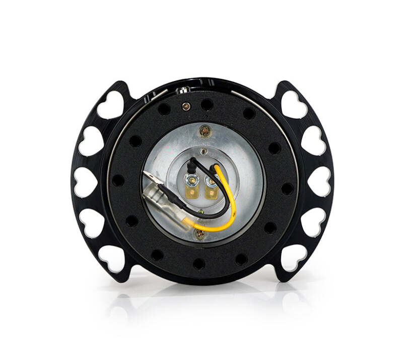 NRG SRK-222BK-BK Quick Release Kit - Black Body/ Black Heart Cutout Ring