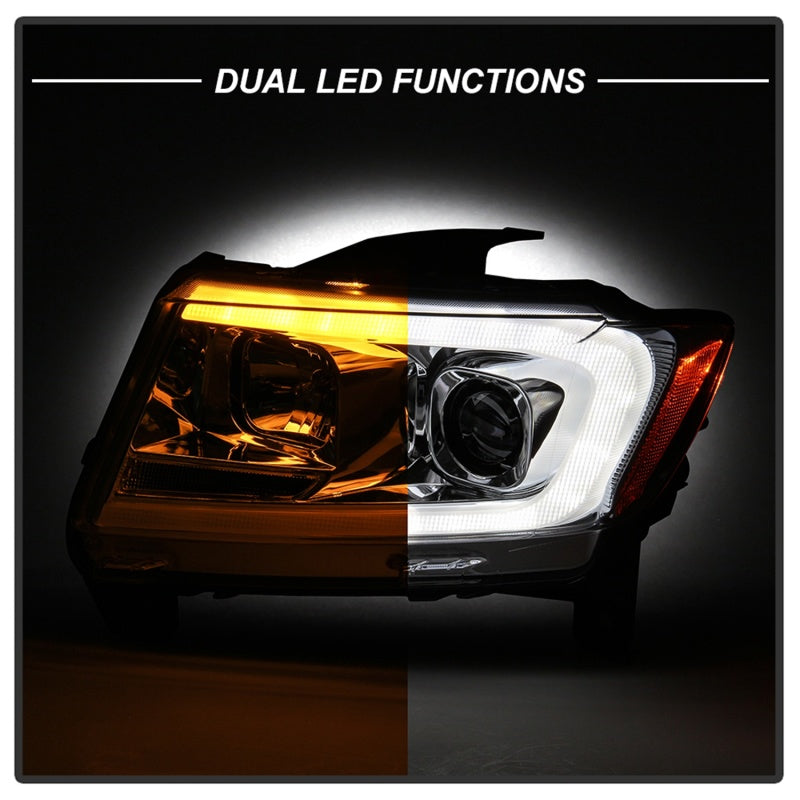 Spyder 5085801 fits Jeep 11-13 Grand Cherokee - Light Bar Proj Headlights - Hal