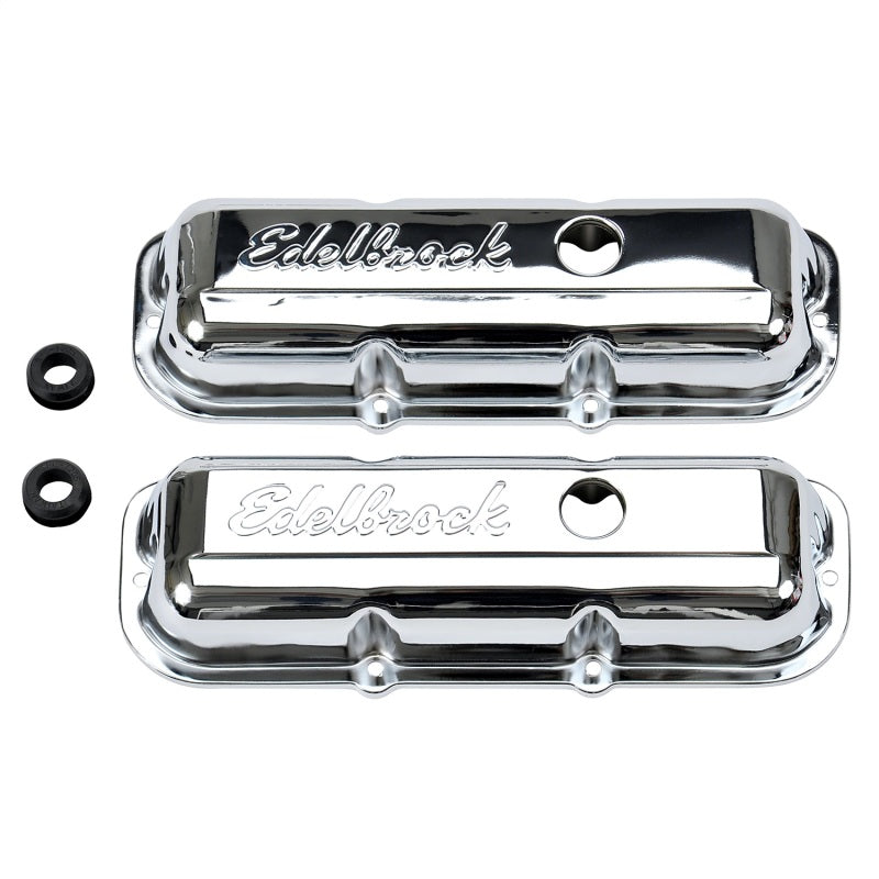 Edelbrock 4488 Valve Cover Signature Series fits Chevrolet 1982-1993 2 8L 60 V6 Chrome