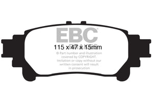 EBC DP21850 13+ fits Lexus GS350 3.5 RWD Greenstuff Rear Brake Pads