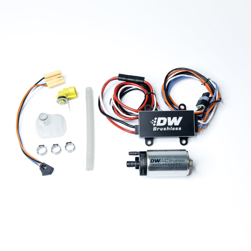 DeatschWerks 9-441-C102-0904 04-08 fits Mazda RX-8 440lph In-Tank Brushless Fuel Pump w/9-0904 Instl Kit/C102 Controller