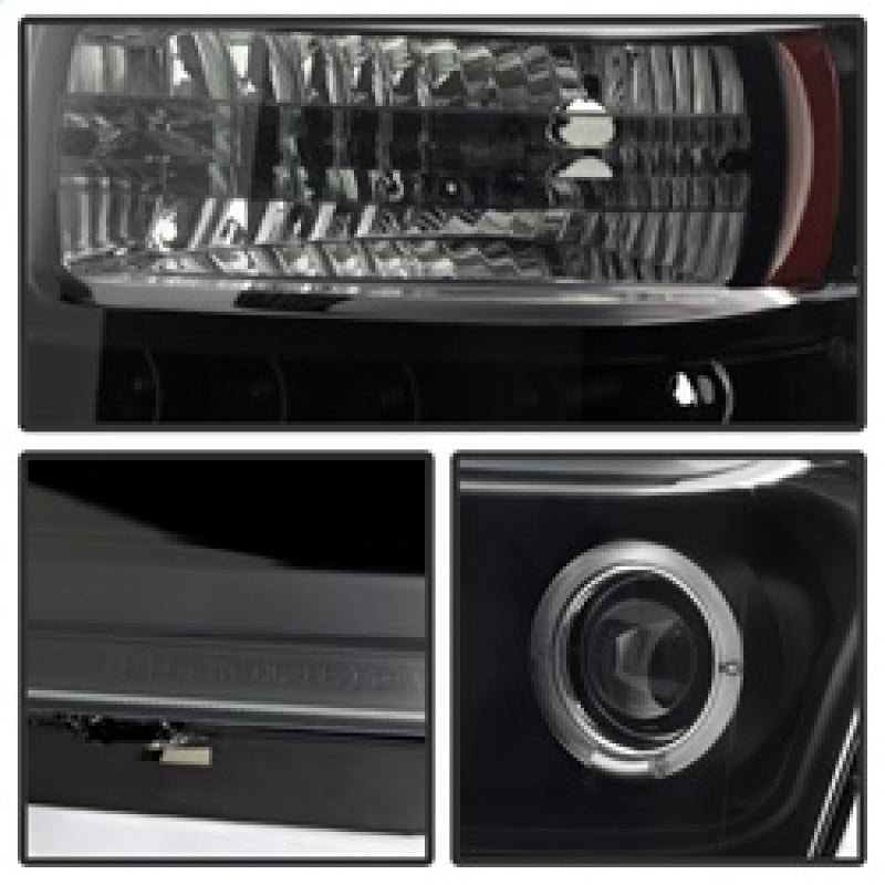 Spyder 5078490 fits Ford 08-10 F250/350 Projector Headlights LED Halo LED Blk S