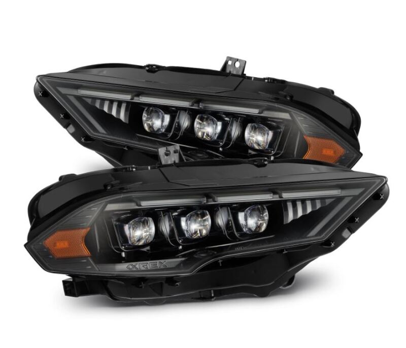 AlphaRex 880263 18-20 fits Ford Mustang NOVA LED Proj Headlights Alpha-Black