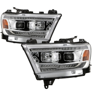 Spyder 5087409 fits Dodge 19-20 Ram Halogen Model Projector Headlights Chrome P