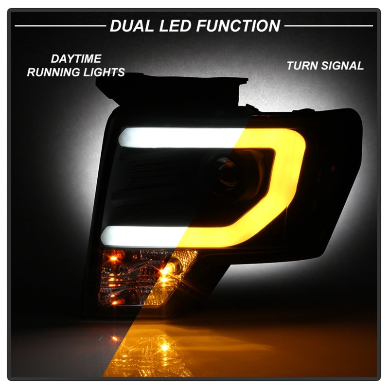 Spyder 5086204 fits Ford 09-14 F-150 Projector Headlights - Halogen Model Light