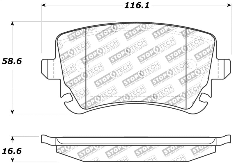 Stoptech 309.1018 Performance 07-09 Audi RS4 Rear Pads