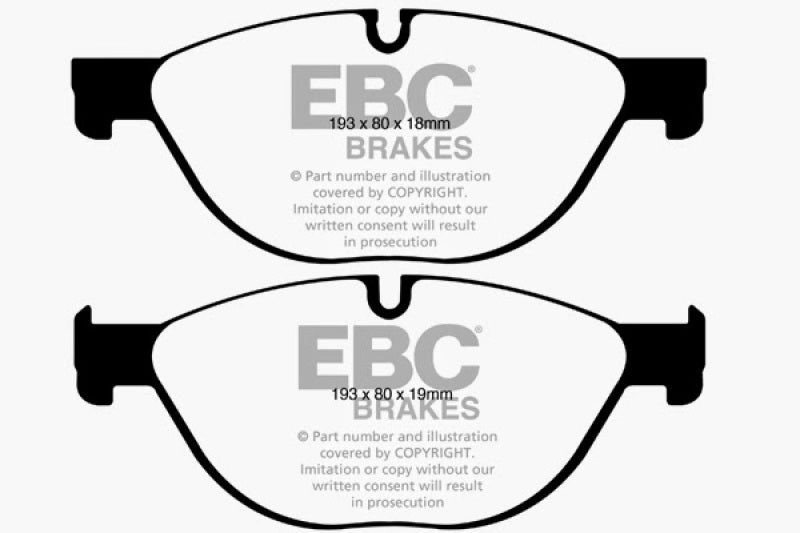 EBC DP22019 fits BMW 12-13 528 2.0 Turbo (F10) Performance Greenstuff Front Brake Pads