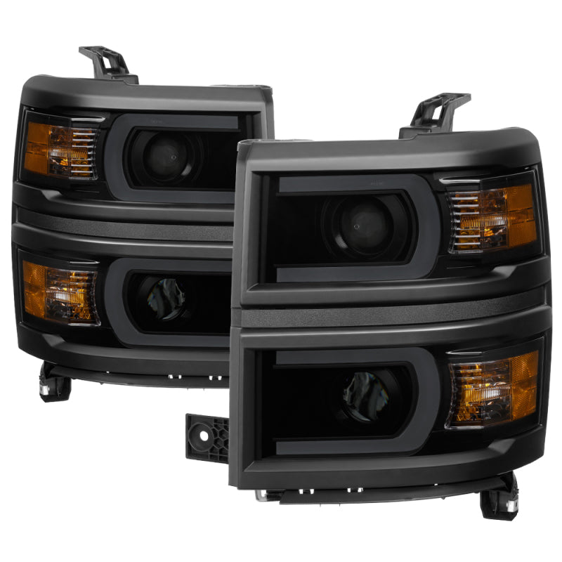 9034978 Xtune fits Chevy 14-15 Silverado 1500 Projector Headlights Light Bar D