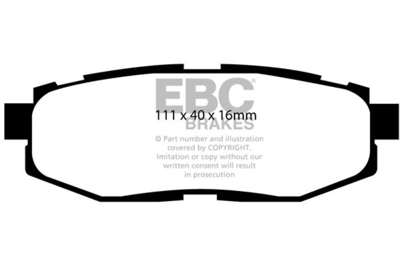 EBC DP21758 12+ fits Scion FR-S 2 Greenstuff Rear Brake Pads