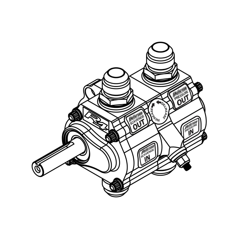 Peterson Fluid Systems 38808 R4 2-Stage Oil Pump - Left Side Mount - HV - Rear Drive
