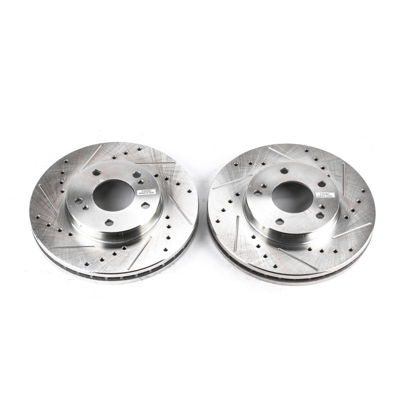 PowerStop fits Nissan 89-96 300ZX Front Evolution Drilled & Slotted Rotors -