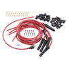 Edelbrock 22710 Spark Plug Wire Set Universal Flex Boots 50 Ohm Resistance 8 65mm Red Wire (Set of 9)