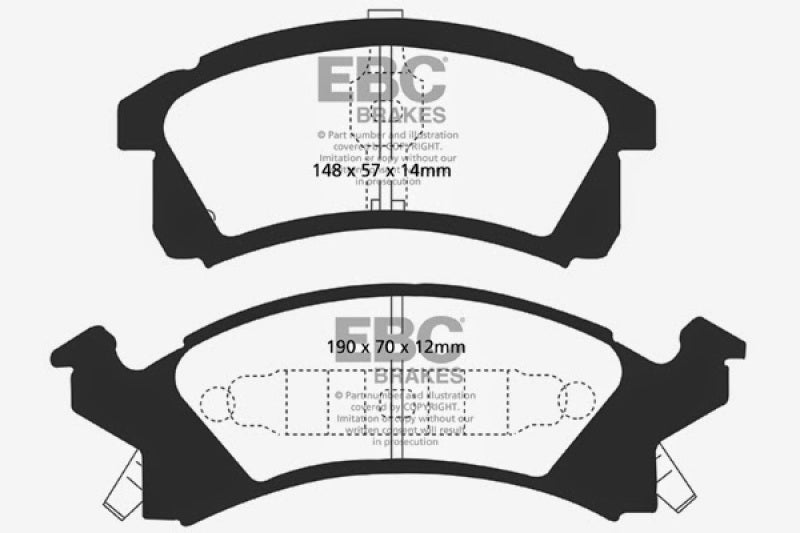 EBC DP21174 fits Buick 91-95 Skylark 2.3 Greenstuff Front Brake Pads