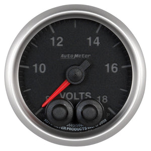 AutoMeter 5683 Autometer Elite 52.4mm Peak & Warn w/ Electronic Control 8-18 Volt Voltmeter