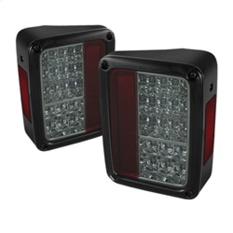 Spyder 5070418 fits Jeep 07-15 Wrangler LED Tail Lights Smoke ALT-YD-JWA07-LED-