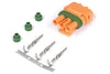 Haltech HT-030420 Delco Weather Pack 3 Pin GM Style MAP Sensor Connector Orange Plug & Pins