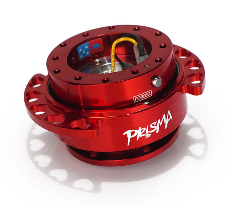 NRG SRK-222RD-RD Quick Release Kit - Red Body/ Red Heart Cutout Ring