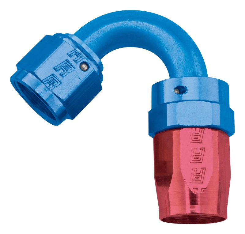 Russell 613420 Performance -10 AN Red/Blue 120 Degree Full Flow Swivel Hose End (With 15/16in Radius)