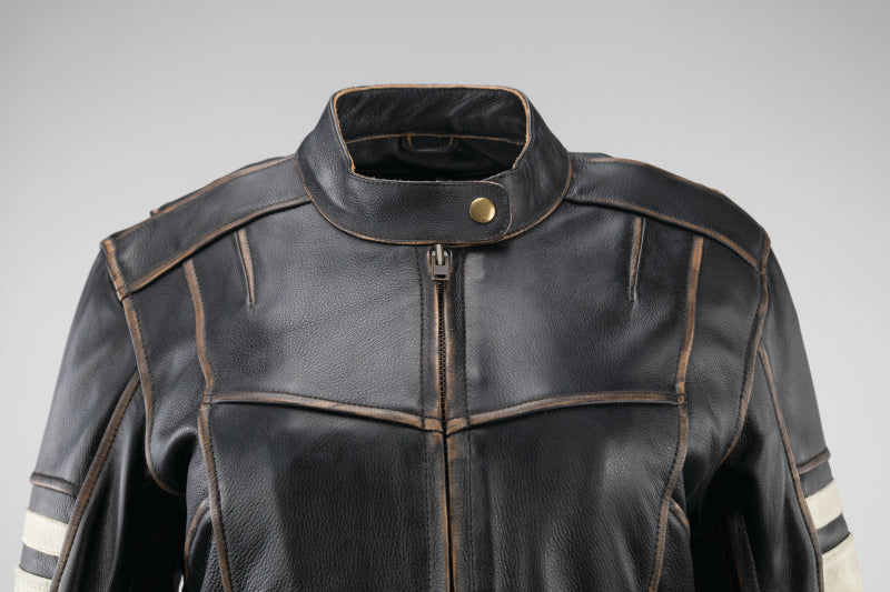 Kuryakyn 094388 Kuryakyn Leather By River Road Dame Vintage Leather Jacket Black Womens - Small