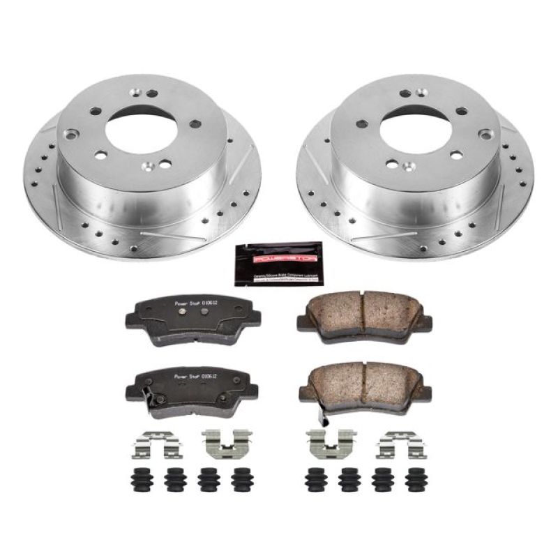 PowerStop K5916 fits Kia 10-13 Soul Rear Z23 Evolution Sport Brake Kit