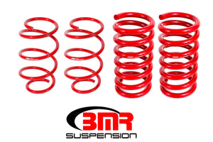BMR SP086R S550 fits Mustang Drag Version Lowering Springs (Set Of 4) - Red