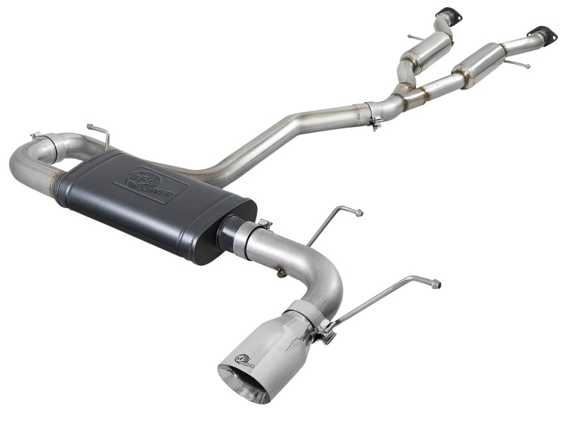 AFE 49-38078-P Bore HD 3in 304 SS Cat-Back Exhaust w/ Polished Tips 14-19 fits