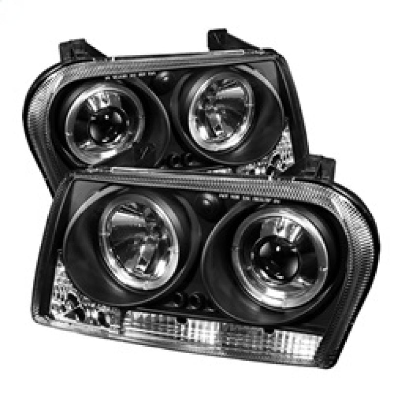 Spyder 5008008 fits Chrysler 09-10 300 Projector Headlights LED Halo LED Blk (N
