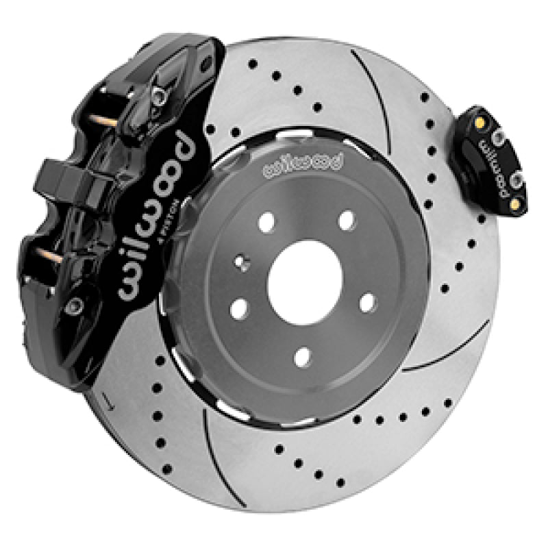 Wilwood 140-17009-D fits 20-23 fits Chevy Corvette C8 Aero4 Black Rear Big Brak