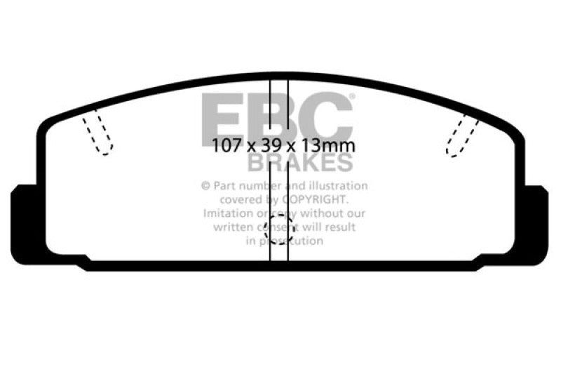 EBC DP2729 fits Mazda 03-04 Protege 2.0 Turbo (fits Mazda 03-04speed) Greenstuff Rear Brake Pads