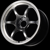 Advan YAT7F35SHB RG-D2 17x7.5 / +35 Offset / 4x98 / 58mm Bore / Machining and Racing Hyper Black