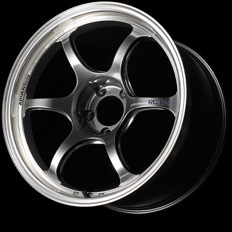 Advan YAT8G48MHB RG-D2 18x8.0 / +48 Offset / 5x112 / 66.5mm Bore / Machining and Racing Hyper Black