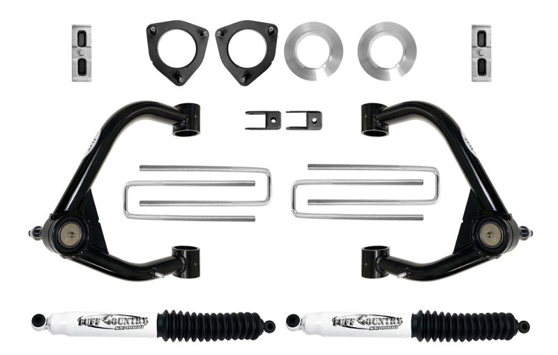 Tuff Country 14199KN 19-23 fits Chevy 1500 4x4 4in Lift Kit w/ Upper Control Arms & Shocks