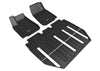 3D E1TL00501809 Maxpider 17-21 fits Tesla Model X Folding 7-Seat Elitect 1st 2nd 3rd Row - Floor Mat Set (Black)