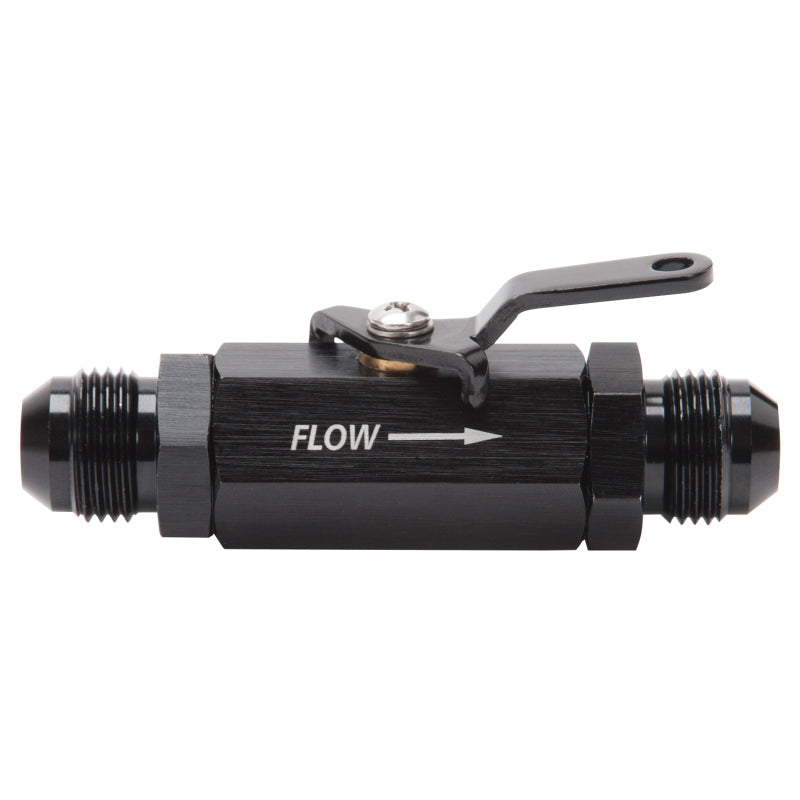 Russell 650643 Performance Shutoff Valve -8 AN Male Black Finish