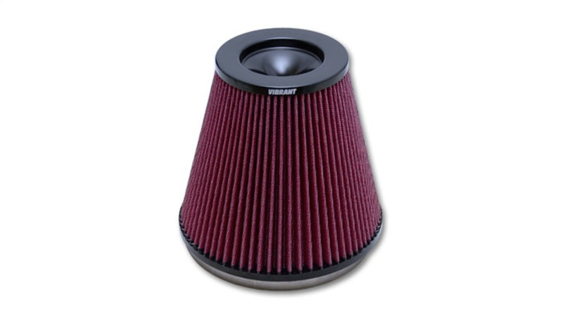 Vibrant 10961 assic Perf Air Filter 5in Cone OD x 7in Height x 7in Flange ID