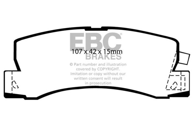 EBC DP2628 fits Lexus 90-91 ES250 2.5 Greenstuff Rear Brake Pads