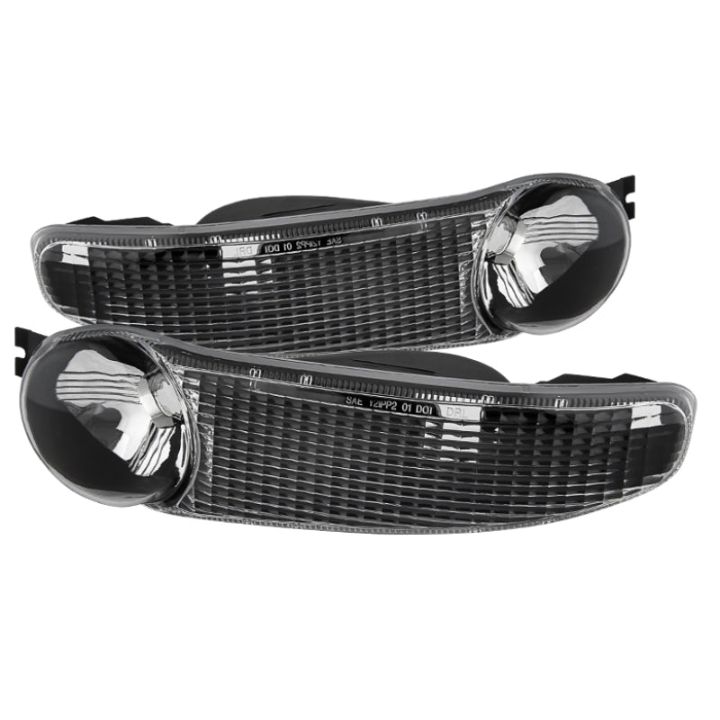 Xtune 9027079 fits GMC 00-06 Sierra Denali Bumper Lights Black CBL-GD00-BK