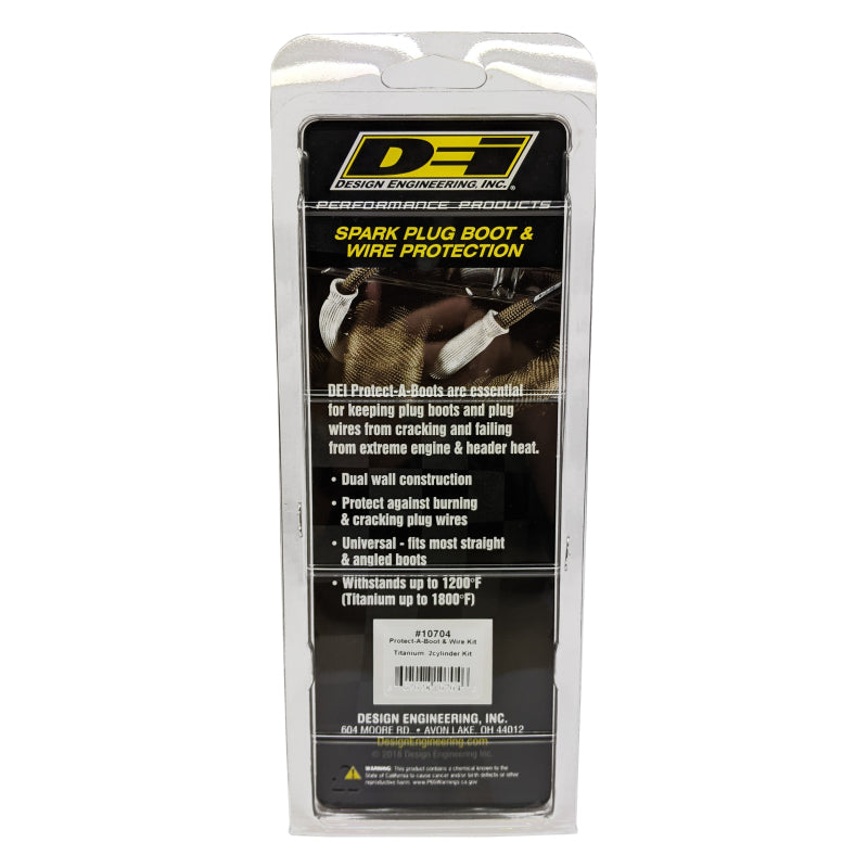 DEI  10704 Protect-A-Boot and Wire Kit 2 Cylinder - Titanium