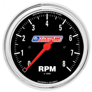 AutoMeter 880914 AutoMeter 3-3/8in (85.7mm) Tach 0-8,000 RPM 4/6/8 Cyl In-dash fits Mopar Direct Connection