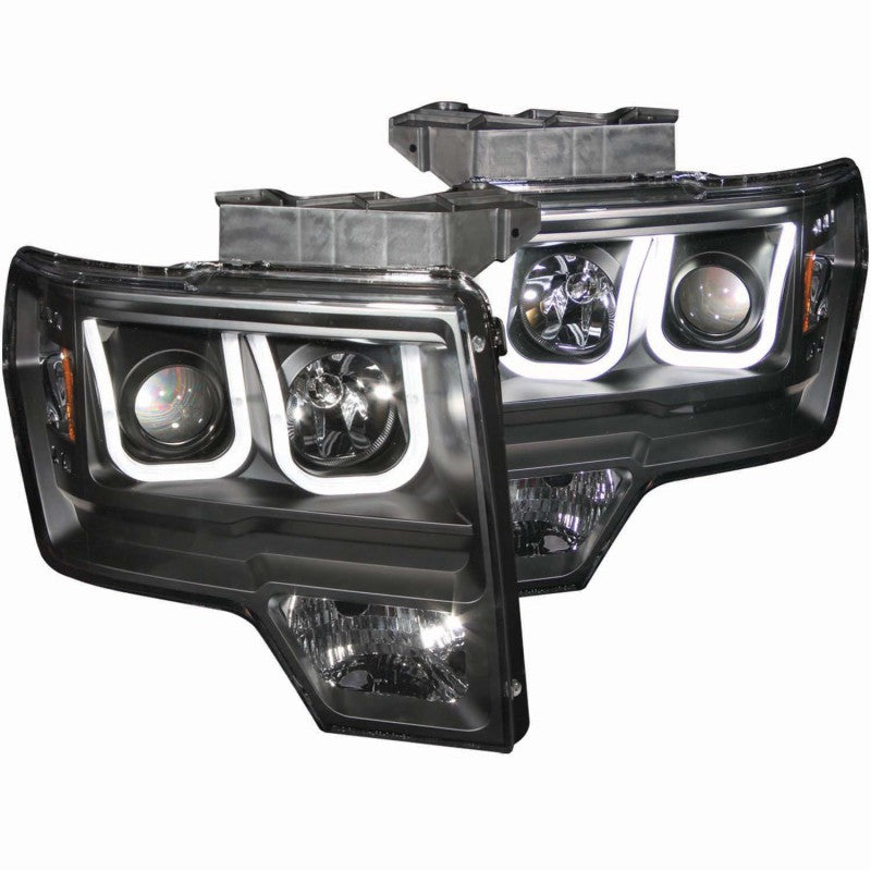 ANZO 111263 2014 fits Ford 09-20 F-150 Projector Headlights w/ U-Bar Black