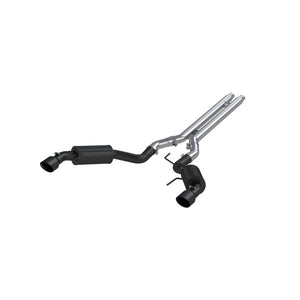 MBRP S7277BLK fits Ford Mustang GT 5.0 3in Cat Back Dual Split Rear Street Tips