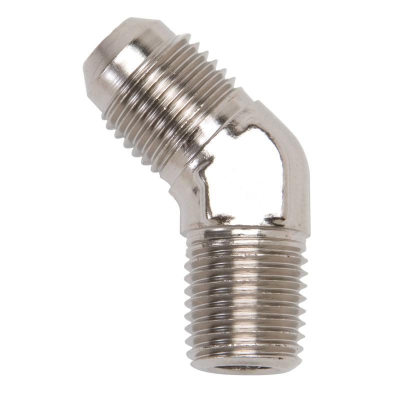 Russell 660961 Performance -8 AN to 3/8in NPT 45 Degree Flare to Pipe Adapter
