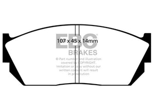 EBC UD276 82-84 fits Honda Civic Hatchback 1.3 (5 Speed) Ultimax2 Front Brake Pads