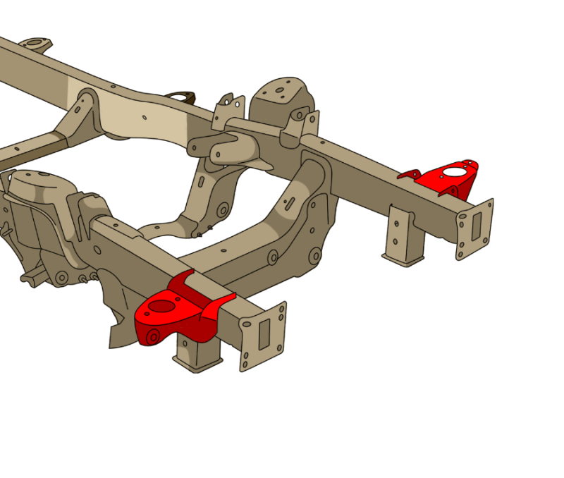 RustBuster RB7740L 09-24 fits RAM 1500 Core Support Mount - Left
