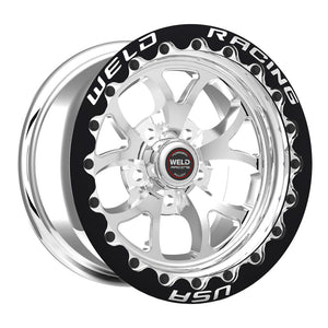 Weld  76HP7100W67F S76 17x10 / 5x115 BP / 6.7 BS Polished Wheel (High Pad) - Bla