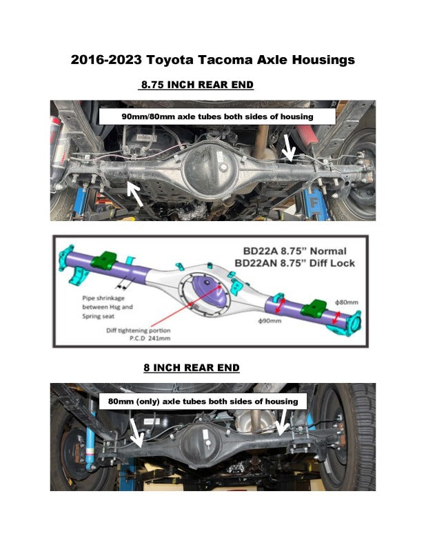 Progress Technology 22.2102.100 Progress Tech LT 16-23 fits Toyota Tacoma w/ 8.75in Rear Axle (2WD/4WD) Rear Sway Bar 0.875in dia. (22mm)