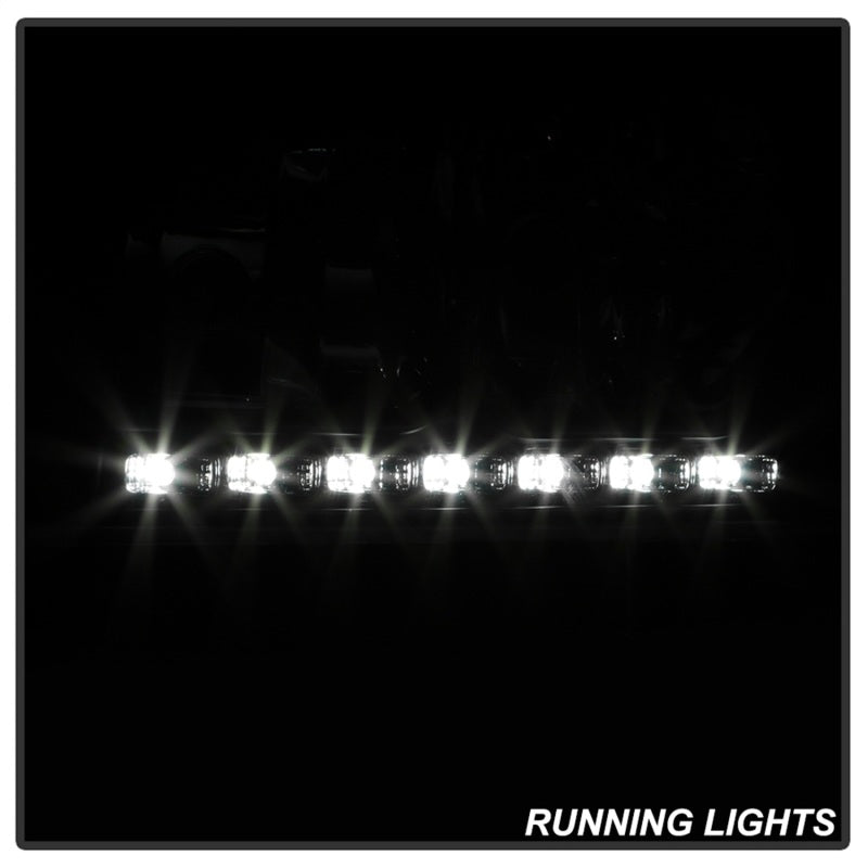 5017635 Xtune fits Dodge 06-10 Charger 1Pc LED Crystal Headlights Black HD-ON-