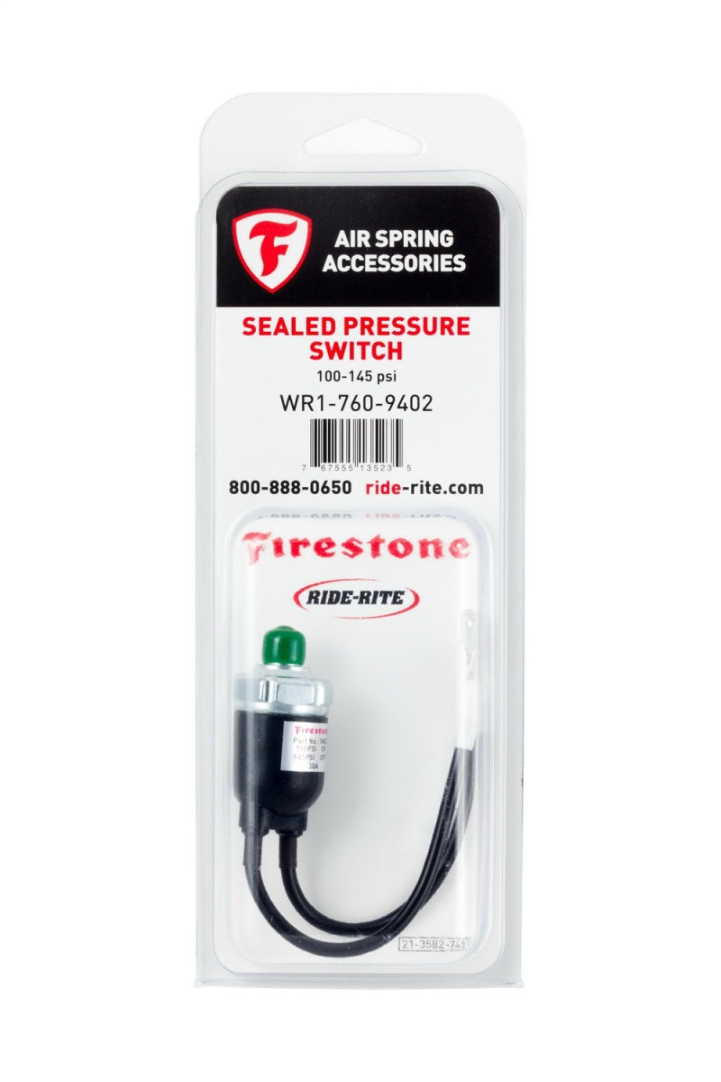 Firestone 9402 Sealed Air Pressure Switch 15 PSI - Single (WR17609402)